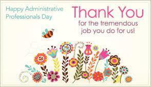 Thank you, Administrative Assistants!