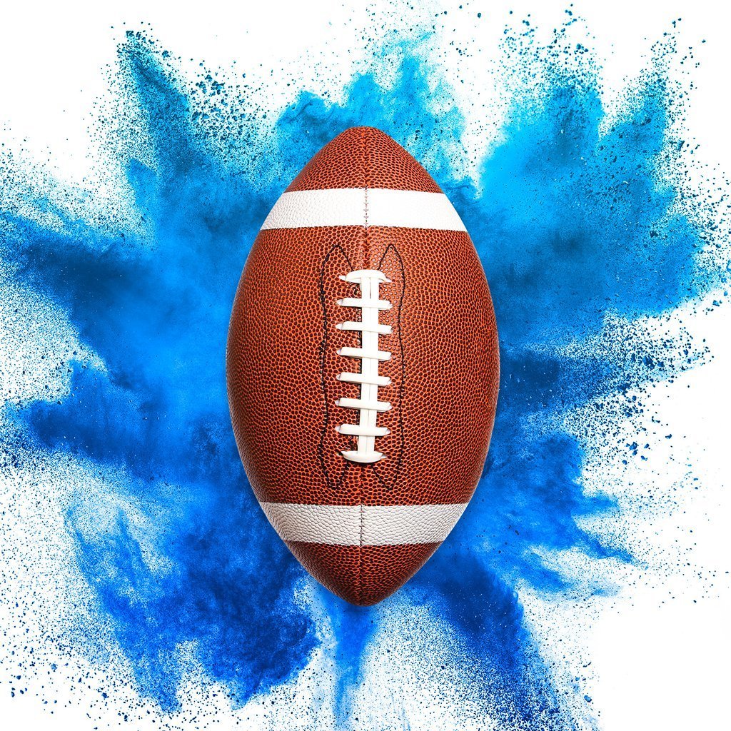 football - blue background