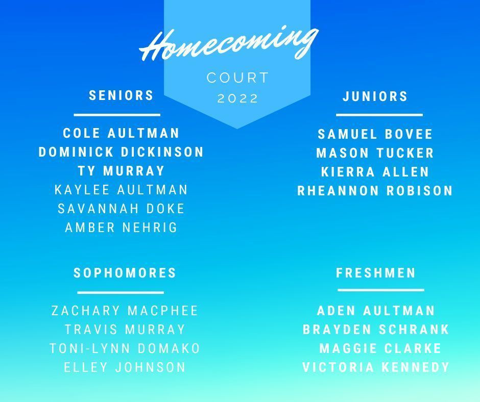 homecoming court announce ment