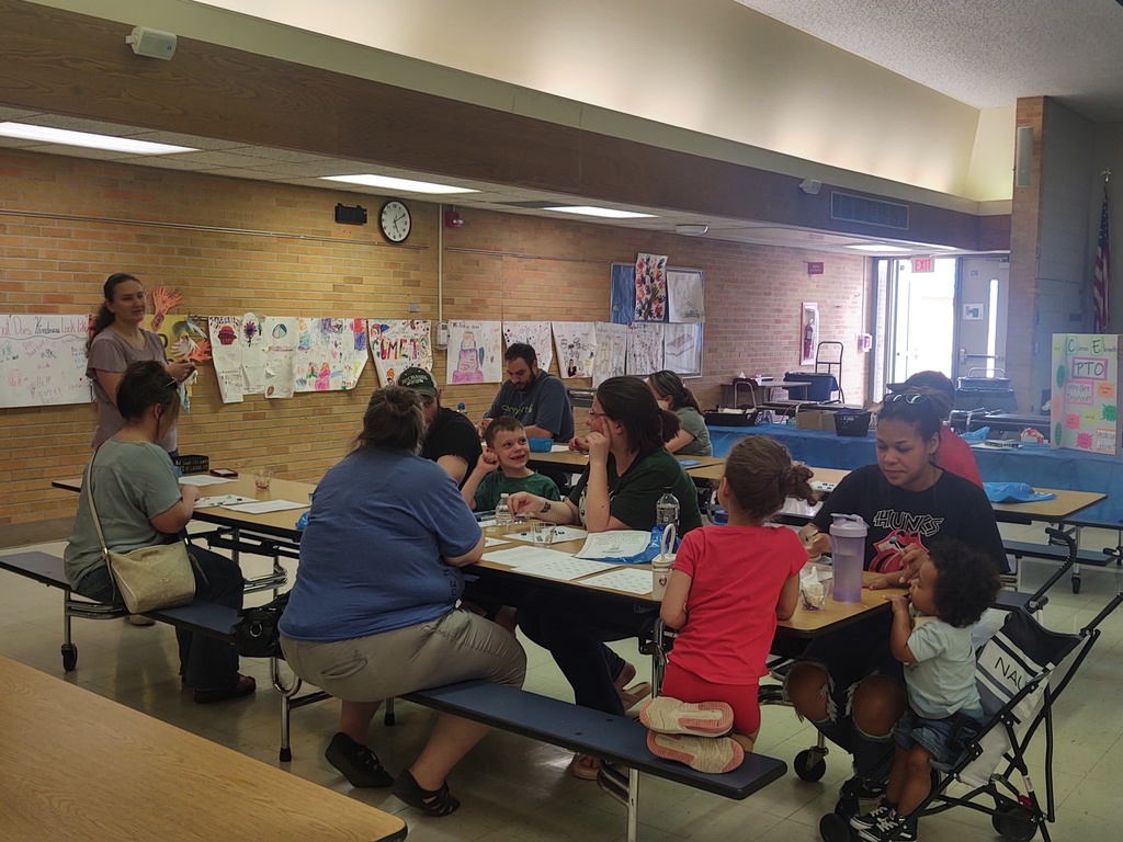 kindergarten roundup group in cafeteria