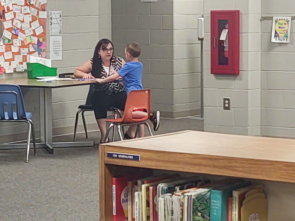 Mrs. Staley meeting a new student