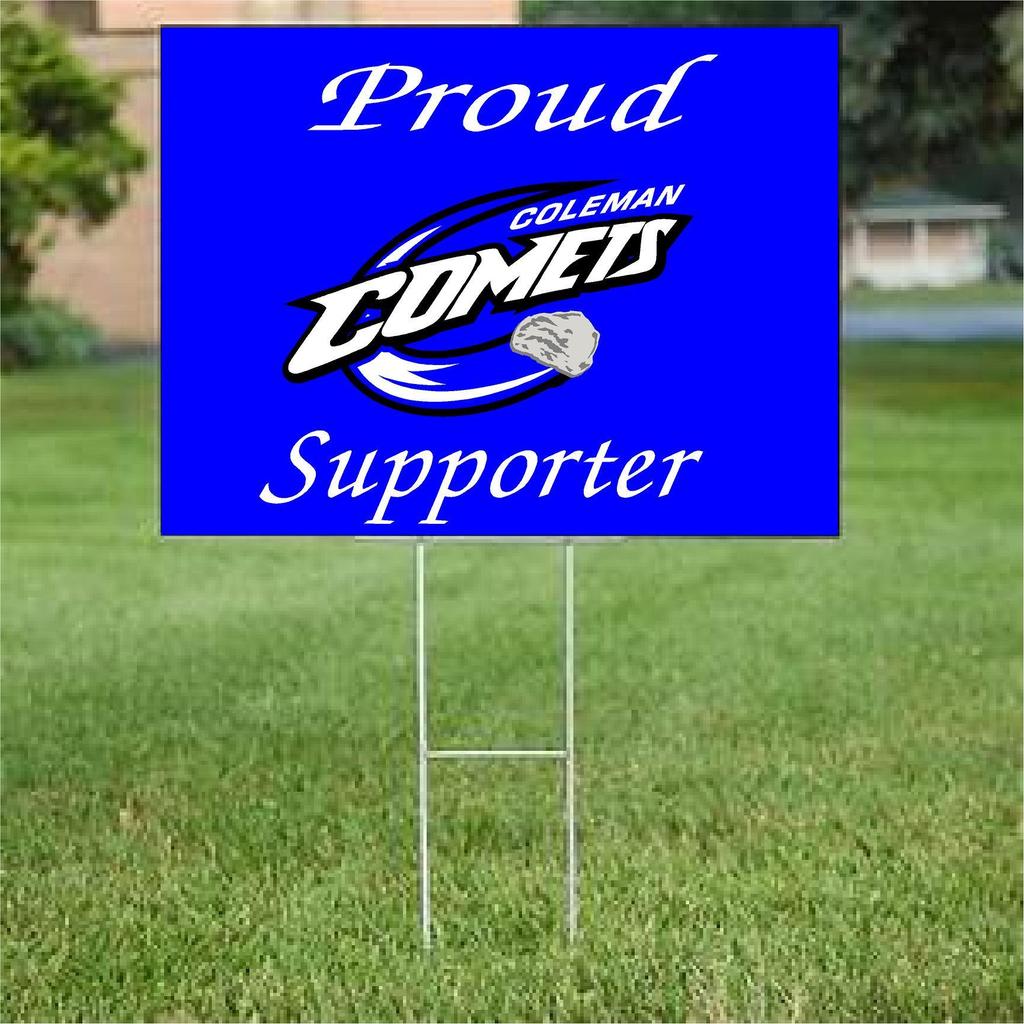 Proud Comets Supporter sign